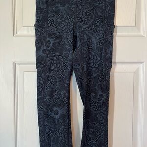 lululemon athletica Navy Floral Leggings